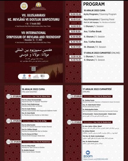 Fakültemiz VII. Uluslararası Hz. Mevlana ve Dostluk Sempozyumu'na ev sahipliği yaptı.